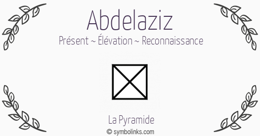 Symbole géonumérologique du prénom Abdelaziz