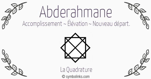 Symbole géonumérologique du prénom Abderahmane
