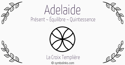 Symbole géonumérologique du prénom Adelaide