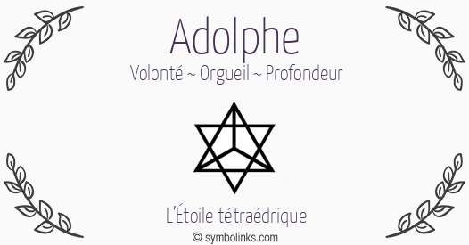 Symbole géonumérologique du prénom Adolphe