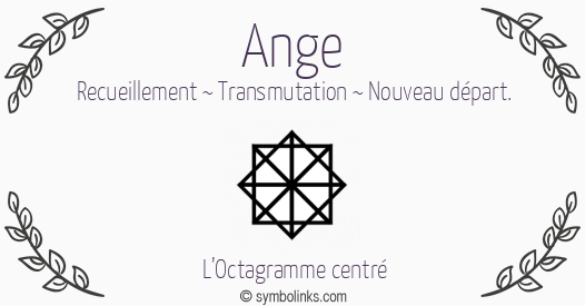 Symbole géonumérologique du prénom Ange