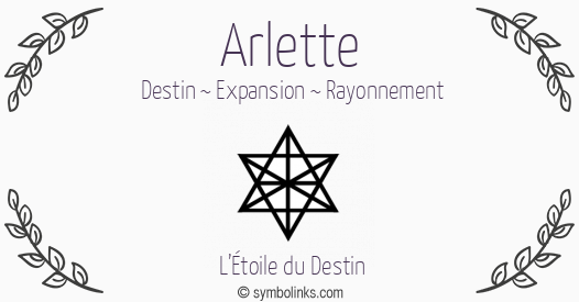 Symbole géonumérologique du prénom Arlette