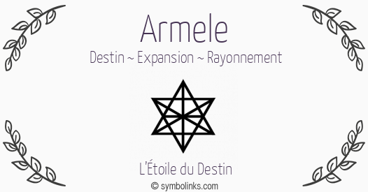 Symbole géonumérologique du prénom Armele