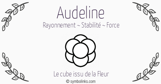 Symbole géonumérologique du prénom Audeline