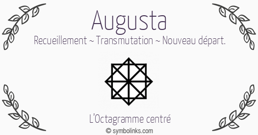 Symbole géonumérologique du prénom Augusta