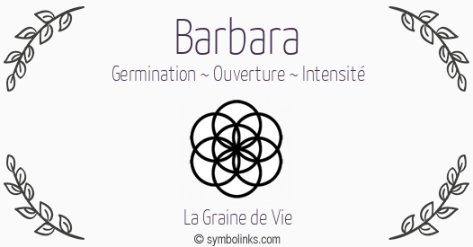 Symbole géonumérologique du prénom Barbara