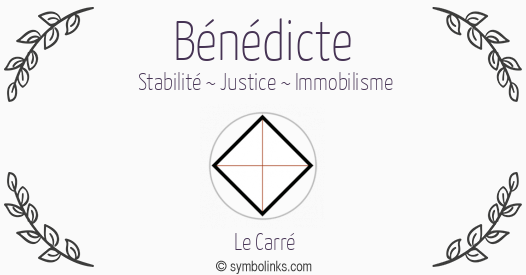 Symbole géonumérologique du prénom Bénédicte