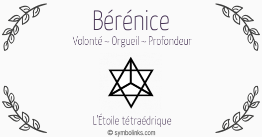 Symbole géonumérologique du prénom Bérénice