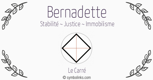 Symbole géonumérologique du prénom Bernadette