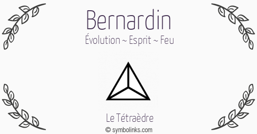 Symbole géonumérologique du prénom Bernardin