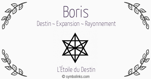 Symbole géonumérologique du prénom Boris