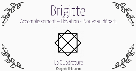 Symbole géonumérologique du prénom Brigitte
