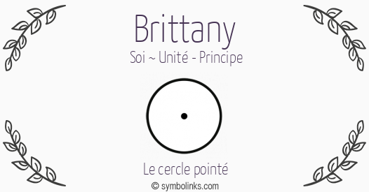 Symbole géonumérologique du prénom Brittany
