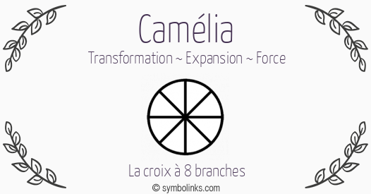 Symbole géonumérologique du prénom Camélia