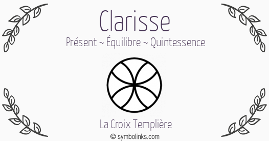 Symbole géonumérologique du prénom Clarisse