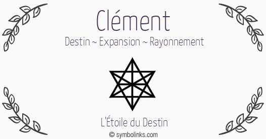 Symbole géonumérologique du prénom Clément