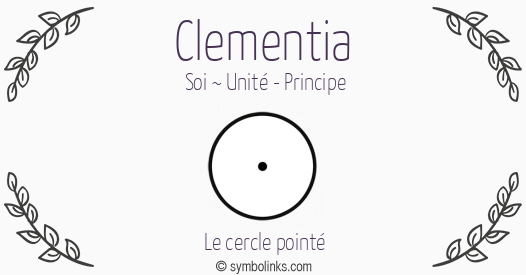 Symbole géonumérologique du prénom Clementia