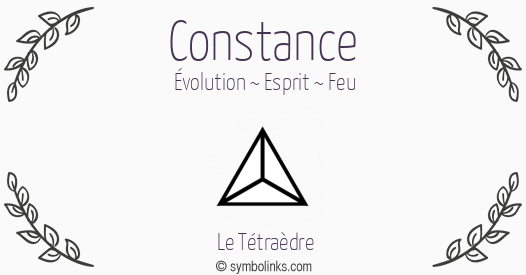 Symbole géonumérologique du prénom Constance