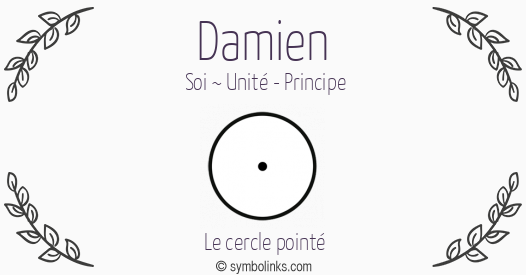 Symbole géonumérologique du prénom Damien