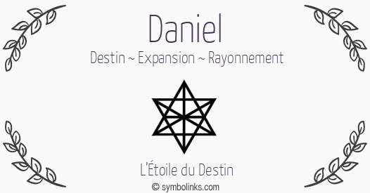Symbole géonumérologique du prénom Daniel
