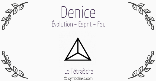 Symbole géonumérologique du prénom Denice