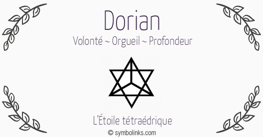 Symbole géonumérologique du prénom Dorian