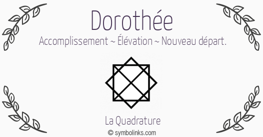 Symbole géonumérologique du prénom Dorothée