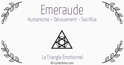 Symbole géonumérologique du prénom Emeraude