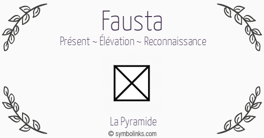 Symbole géonumérologique du prénom Fausta