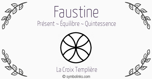 Symbole géonumérologique du prénom Faustine