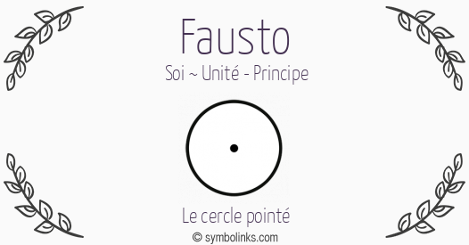 Symbole géonumérologique du prénom Fausto
