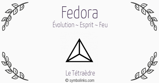 Symbole géonumérologique du prénom Fedora