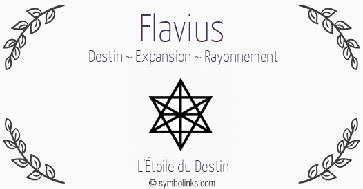 Symbole géonumérologique du prénom Flavius
