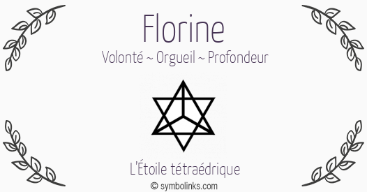 Symbole géonumérologique du prénom Florine