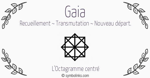 Symbole géonumérologique du prénom Gaia