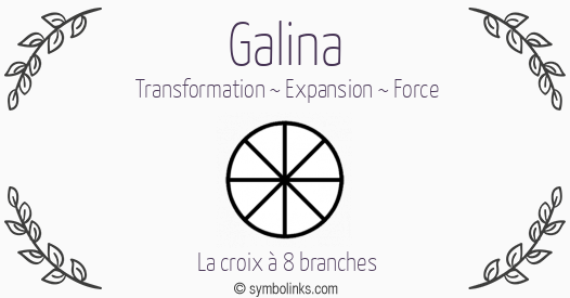 Symbole géonumérologique du prénom Galina