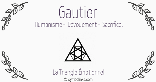 Symbole géonumérologique du prénom Gautier