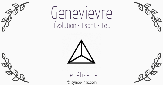 Symbole géonumérologique du prénom Genevievre