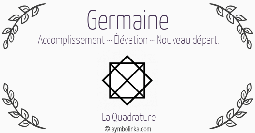 Symbole géonumérologique du prénom Germaine