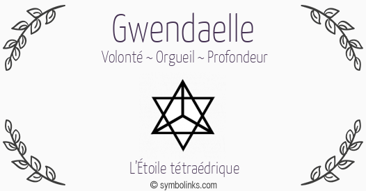 Symbole géonumérologique du prénom Gwendaelle