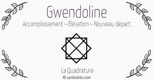 Symbole géonumérologique du prénom Gwendoline