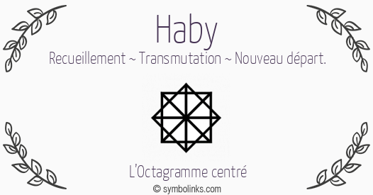Symbole géonumérologique du prénom Haby