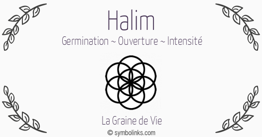 Symbole géonumérologique du prénom Halim
