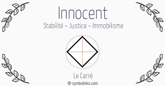 Symbole géonumérologique du prénom Innocent