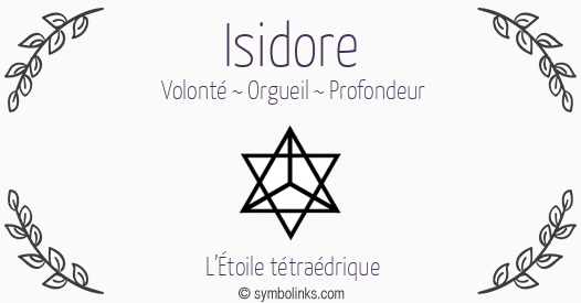 Symbole géonumérologique du prénom Isidore