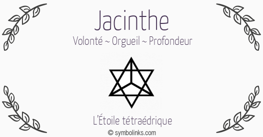 Symbole géonumérologique du prénom Jacinthe