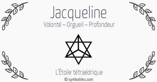 Symbole géonumérologique du prénom Jacqueline