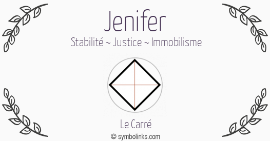 Symbole géonumérologique du prénom Jenifer