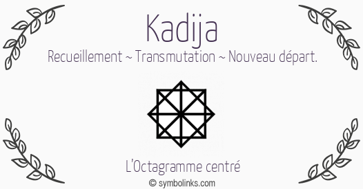 Symbole géonumérologique du prénom Kadija