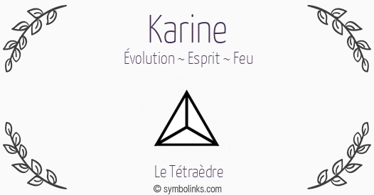 Symbole géonumérologique du prénom Karine